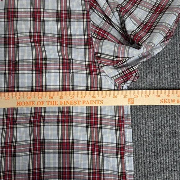 Eddie Bauer Mens Tall Large Plaid Button Down Shirt Long Sleeve Cotton Casual - Picture 4 of 7